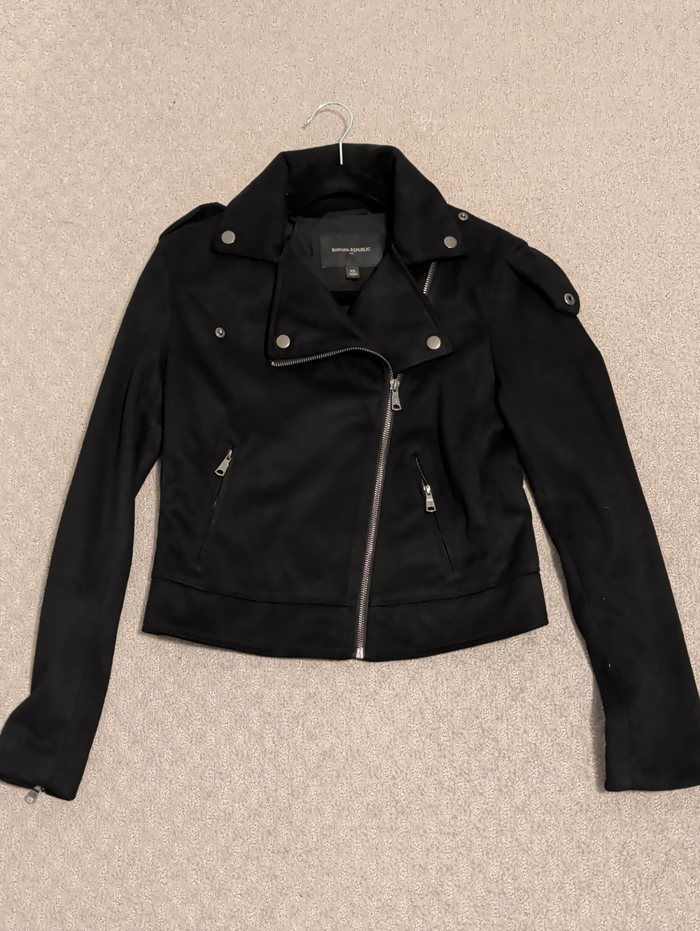 Banana Republic Black Suede Moto Jacket